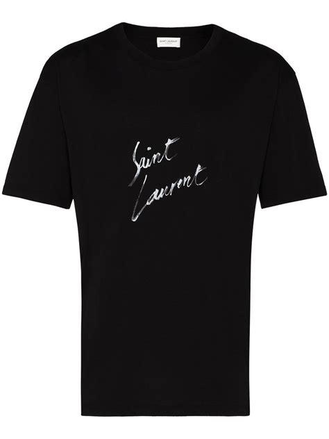 ysl blue black shirt|farfetch YSL t shirts.